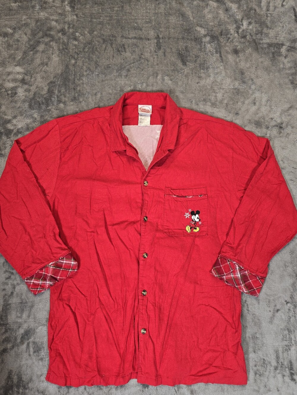 Disney Store Exclusive Mickey Mouse Christmas Shirt Size Large Red Sleep